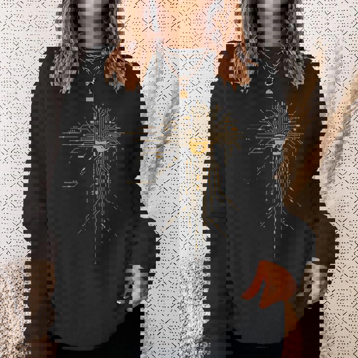 Coffee Powered Programmer Computer Geek CPU Print Sweatshirt Unisex Gifts for Her