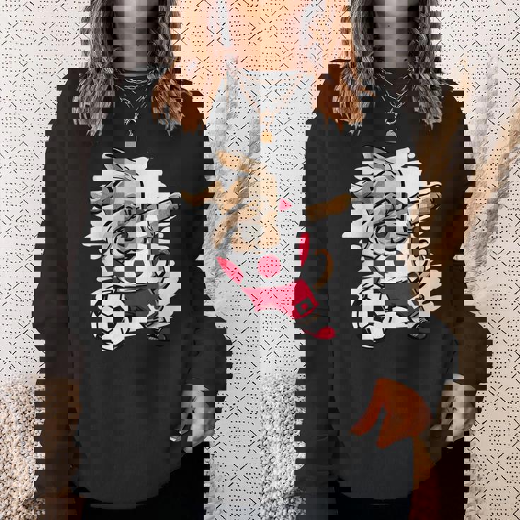 Dabbing Dog Japan サッカーファン ジャージ 日本国旗 フットボール スウェットシャツ 彼女への贈り物