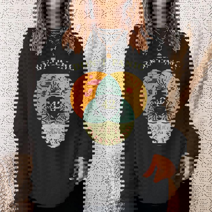 Don't Panic Life Universe Everything 42F 宇宙愛好家 スウェットシャツ 彼女への贈り物