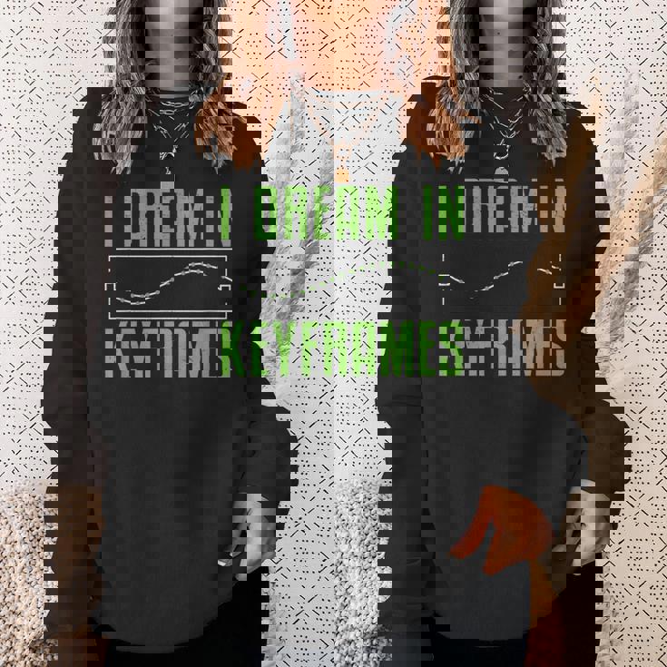 I Dream In Keyframes おもしろモーショングラフィックデザイナー アニメーター スウェットシャツ 彼女への贈り物