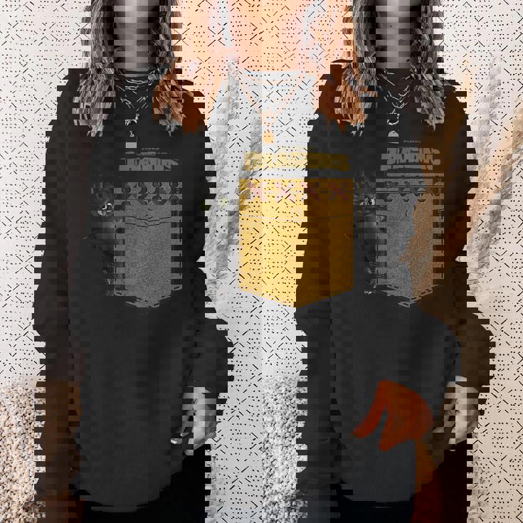 Dreamworks Dragons Toothless Leather Faux Pocket スウェットシャツ 彼女への贈り物