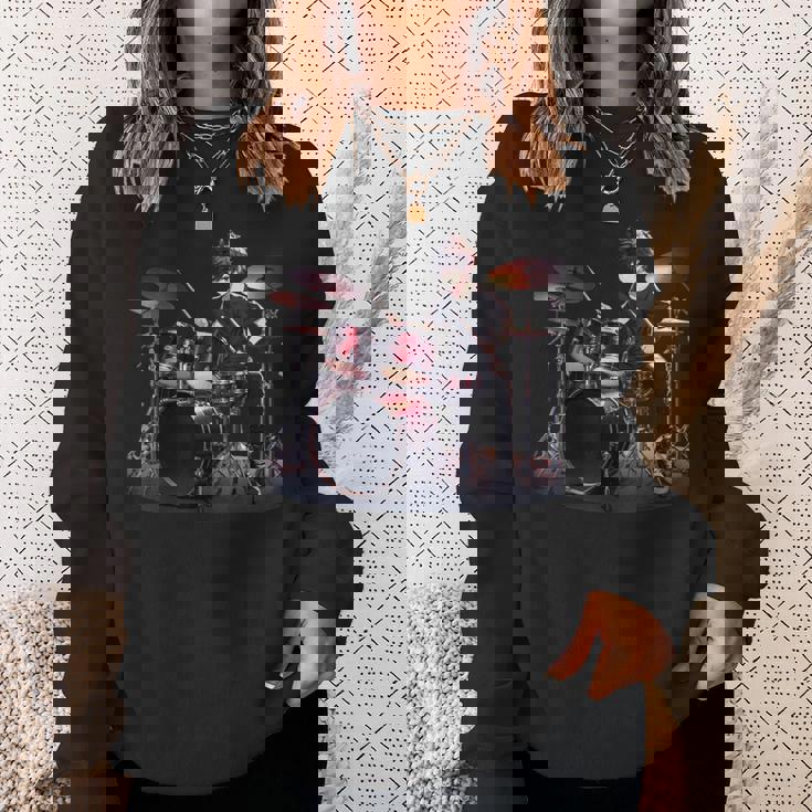 Drums ドラマーバンド ドラムセット ドラムセット スウェットシャツ 彼女への贈り物
