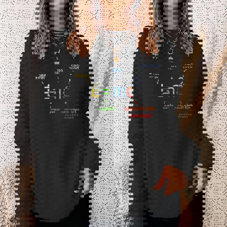 E Equals M C 2乗 EMc2 科学方程式 スウェットシャツ 彼女への贈り物