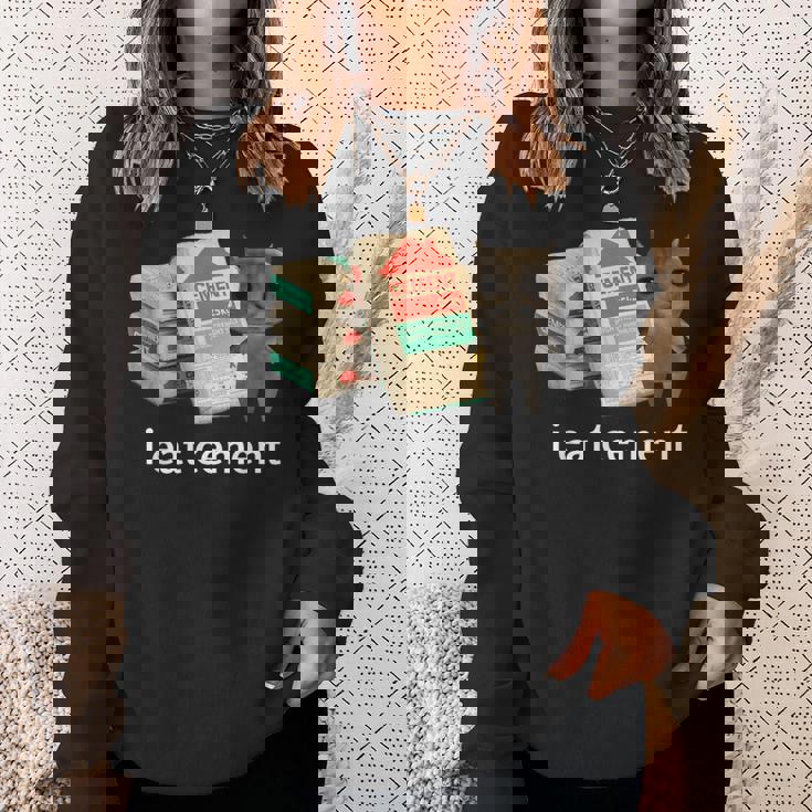 I Eat Cement 猫シャツ キッズ 面白い ダンク 猫 ミーム スウェットシャツ 彼女への贈り物