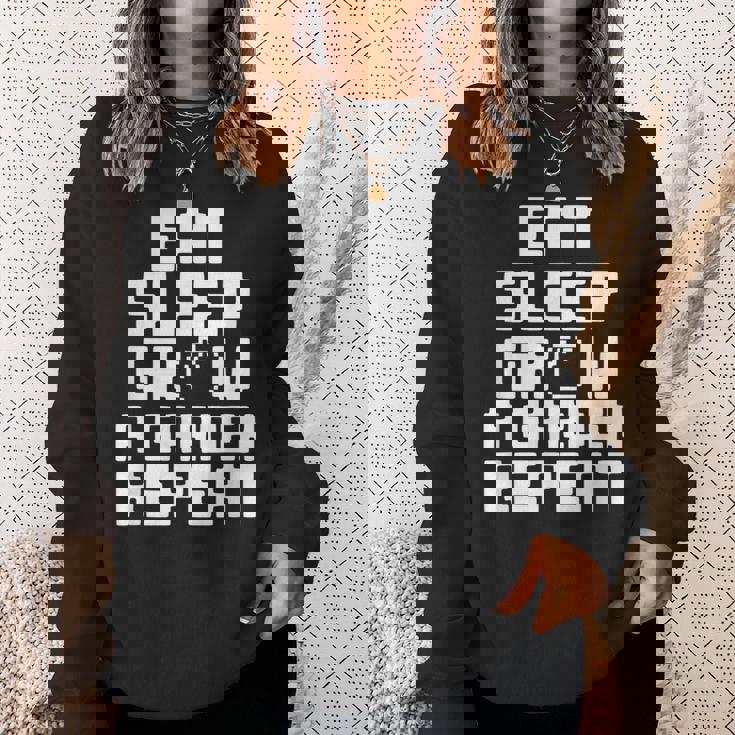 Eatleep Grow A Garden Repeat 面白い ガーデニング ゲーム スウェットシャツ 彼女への贈り物