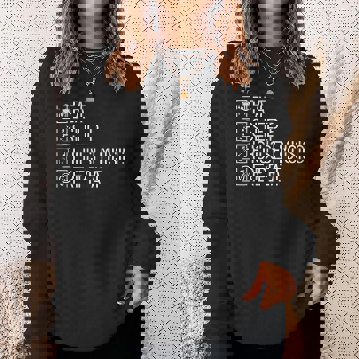 Eatleep House Music リピート Edm Lover Djハウスミュージック スウェットシャツ 彼女への贈り物