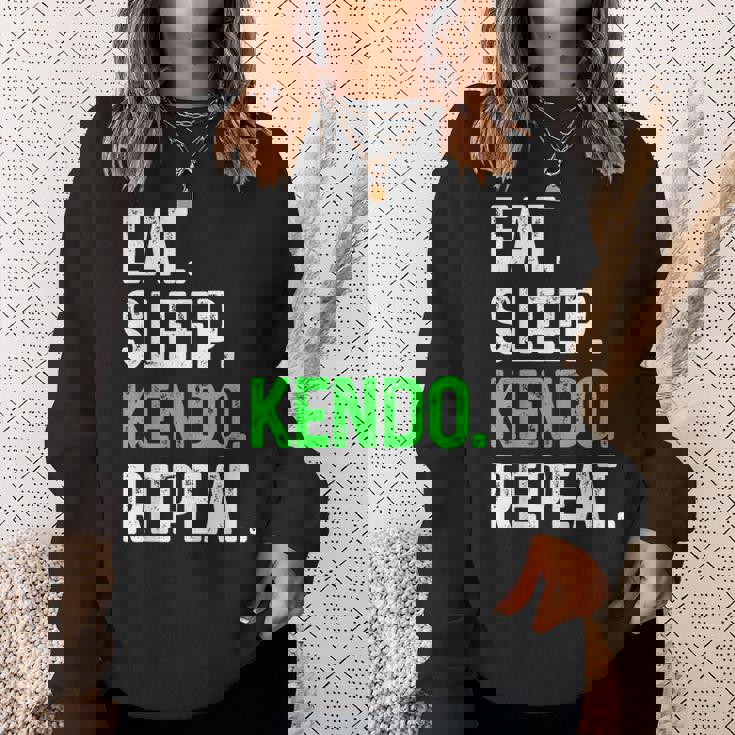 Eatleep Kendo Repeat 面白い格闘技コンバット スウェットシャツ 彼女への贈り物