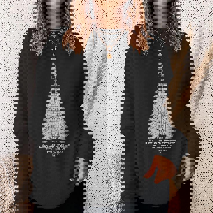 F-14 トムキャット 戦闘機 ジェットミリタリー パイロット 退役軍人 アメリカ空軍 スウェットシャツ 彼女への贈り物