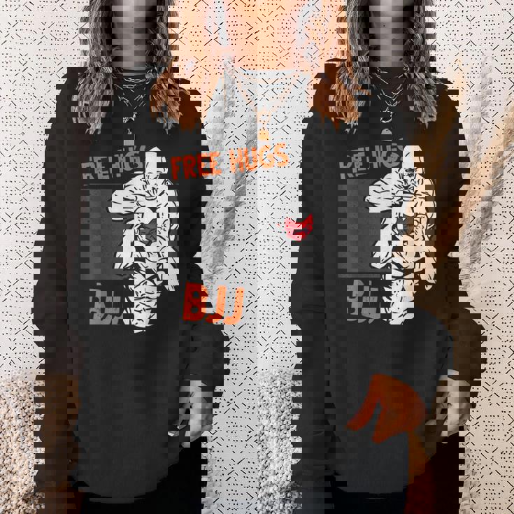 Free Hugs ブラジリアン柔術 Bjj 格闘技 面白い総合格闘技 スウェットシャツ 彼女への贈り物