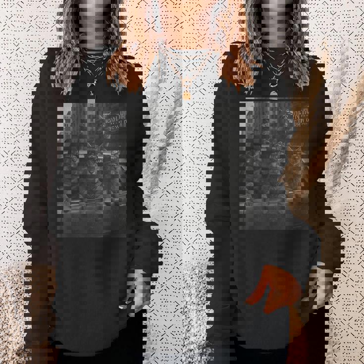 Cat Gang Memetreet 皮肉な猫ギャングスター スウェットシャツ 彼女への贈り物