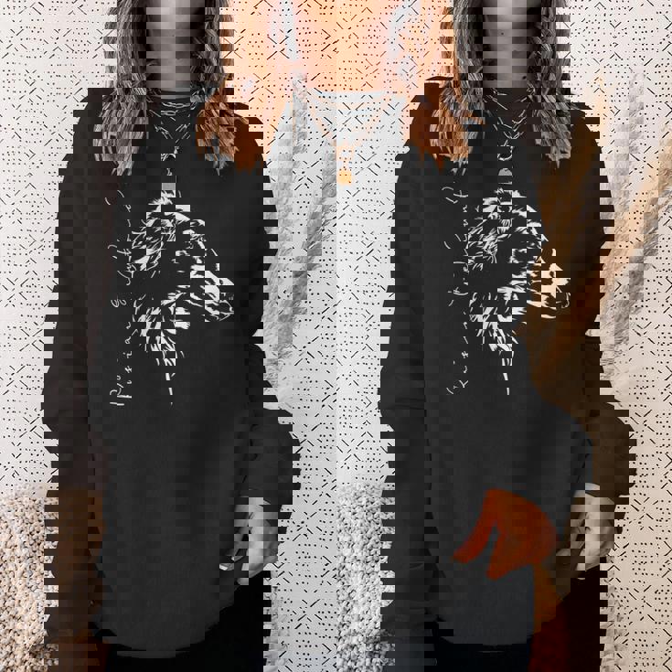 Proud ロシアグレイハウンド ボルゾイ犬 ポートレートギフト 長袖tシャツ スウェットシャツ 彼女への贈り物