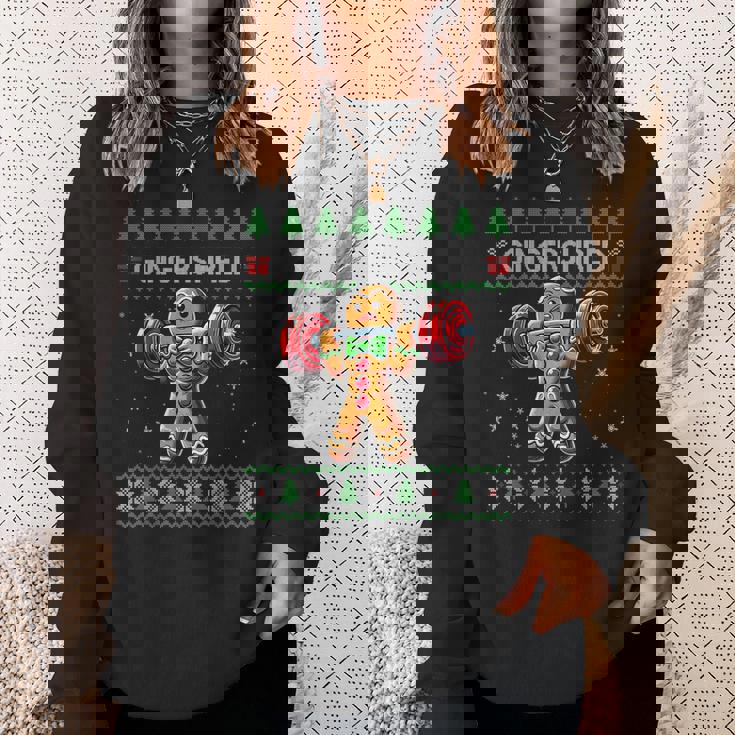 Gingershred Gym Christmas Ugly Sweater Gingerbread Workout Sweatshirt Unisex Gifts for Her