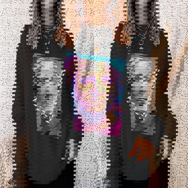 Glitchedenustatueaporwave スウェットシャツ 彼女への贈り物
