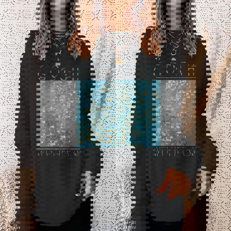 Gogh With The Flow アーモンドブロッサム ヴァン・ゴッホの絵画 スウェットシャツ 彼女への贈り物