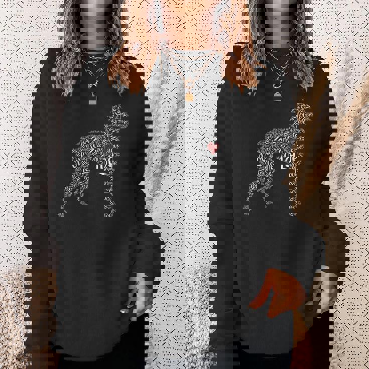 Greyhound I Love Greyhounds スウェットシャツ 彼女への贈り物