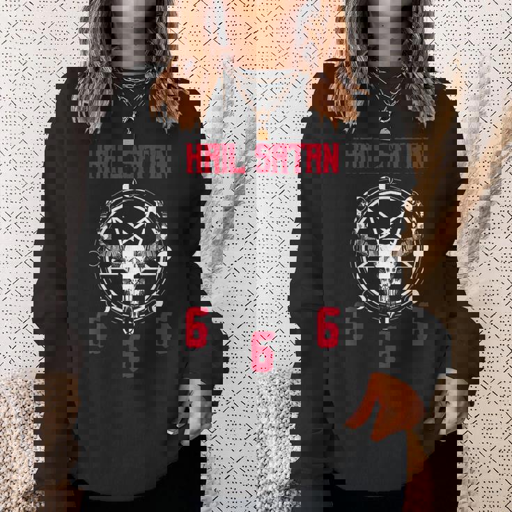 Hailatan 666 バフォメット ペンタグラム ルシファー オカルトサタニック スウェットシャツ 彼女への贈り物