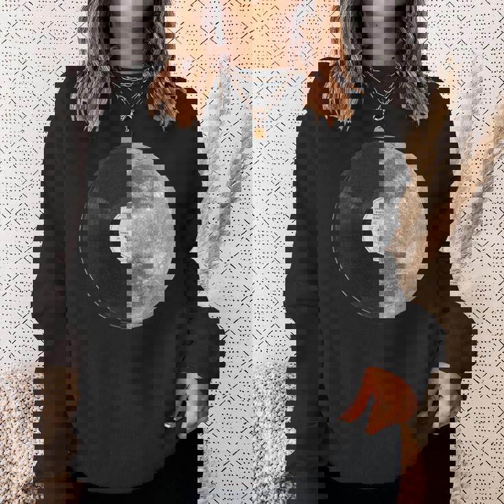 Half Mooninyl Record – Music Lover Lunar Graphic スウェットシャツ 彼女への贈り物