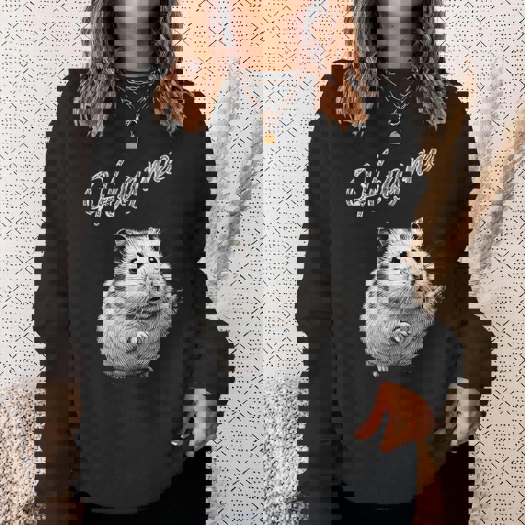 Hug Me ジャンガリアンハムスター アートデザイン 可愛い おしゃれ 動物 齧歯類 スウェットシャツ 彼女への贈り物