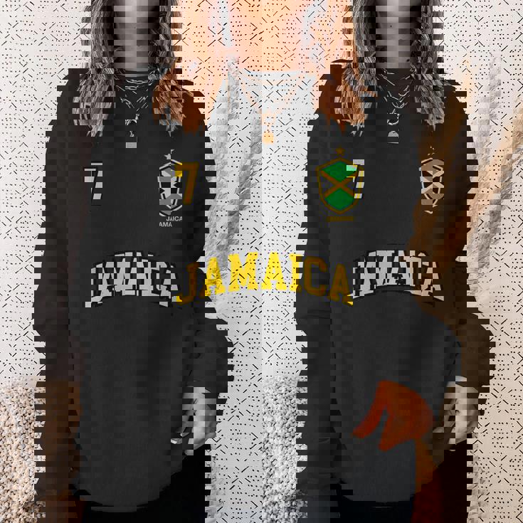 Jamaica チームサッカー ジャマイカ Number 7Occer スウェットシャツ 彼女への贈り物