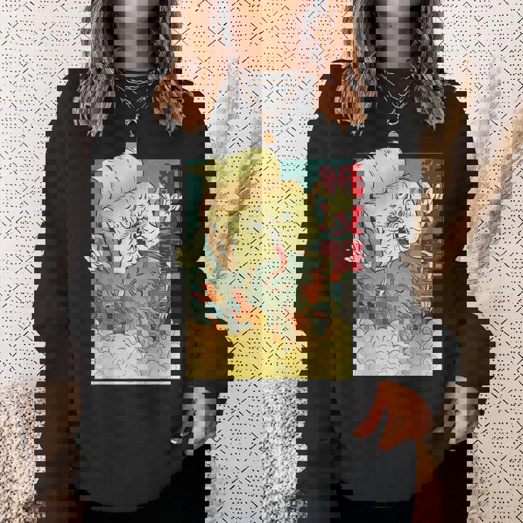 Japanese Anime Toilet Paper Monster Attackintage Poster スウェットシャツ 彼女への贈り物