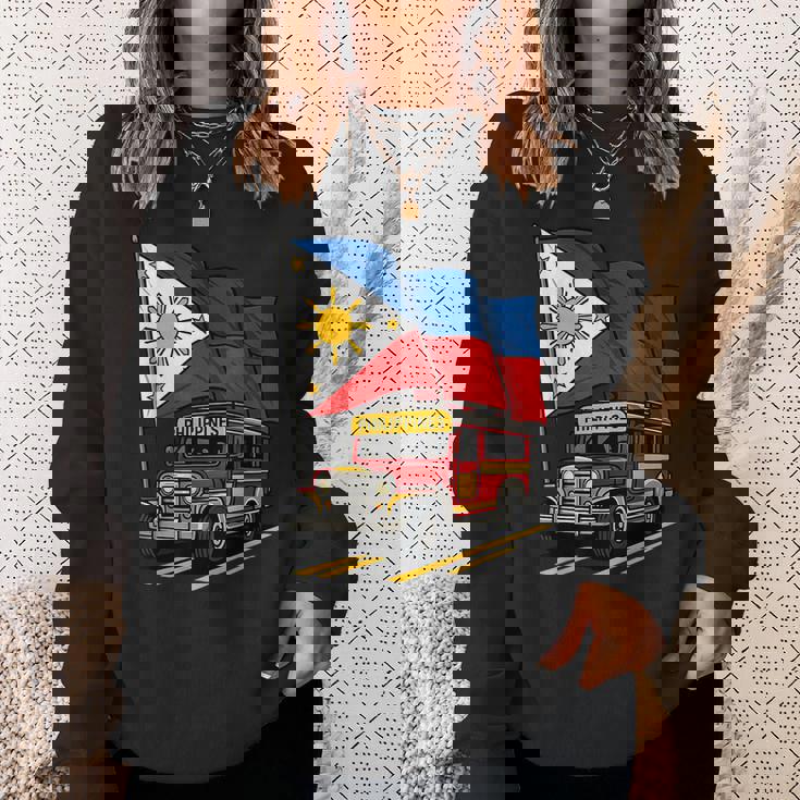 Jeepney フィリピン国旗 誇り高きフィリピンのお土産 スウェットシャツ 彼女への贈り物