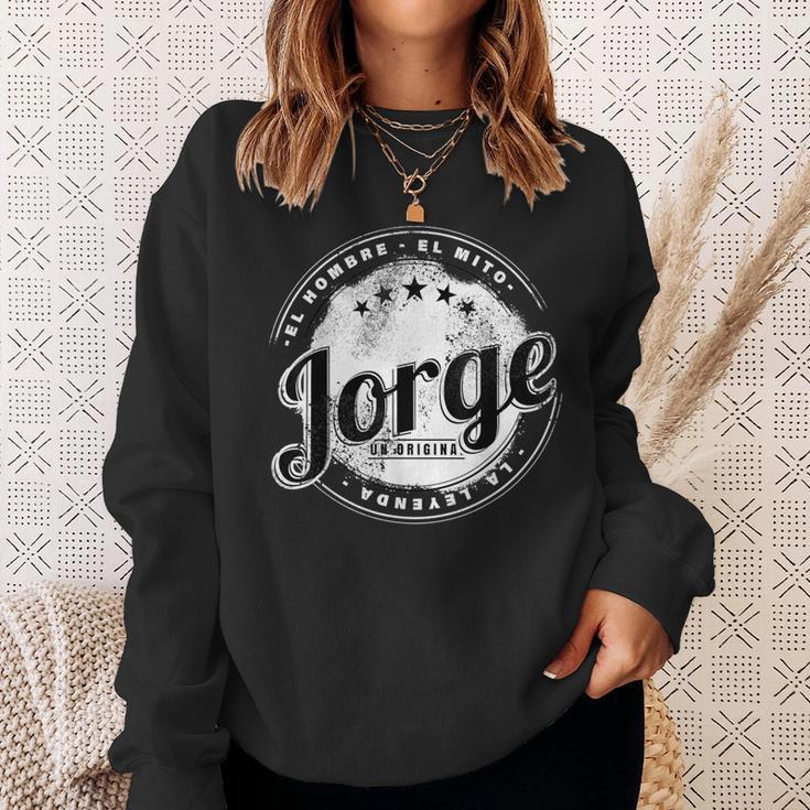 Jorge El Hombre El Mito La Leyend Jorge Nombre Camisa de entrenamiento Regalos para ella