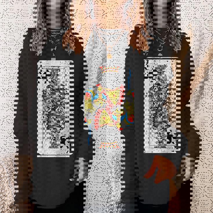 King Ofpades トランプデッキ ヴィンテージレトロスタイル スウェットシャツ 彼女への贈り物