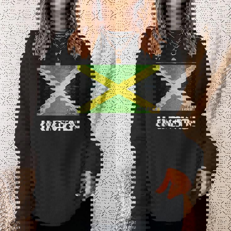 Kingston Jamaica Flag Jersey スウェットシャツ 彼女への贈り物