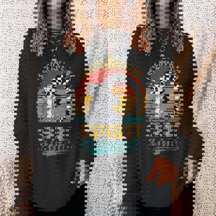 The Lemur Is Mypirit アニマルシャツ ファニーベンテージ キツネザル スウェットシャツ 彼女への贈り物