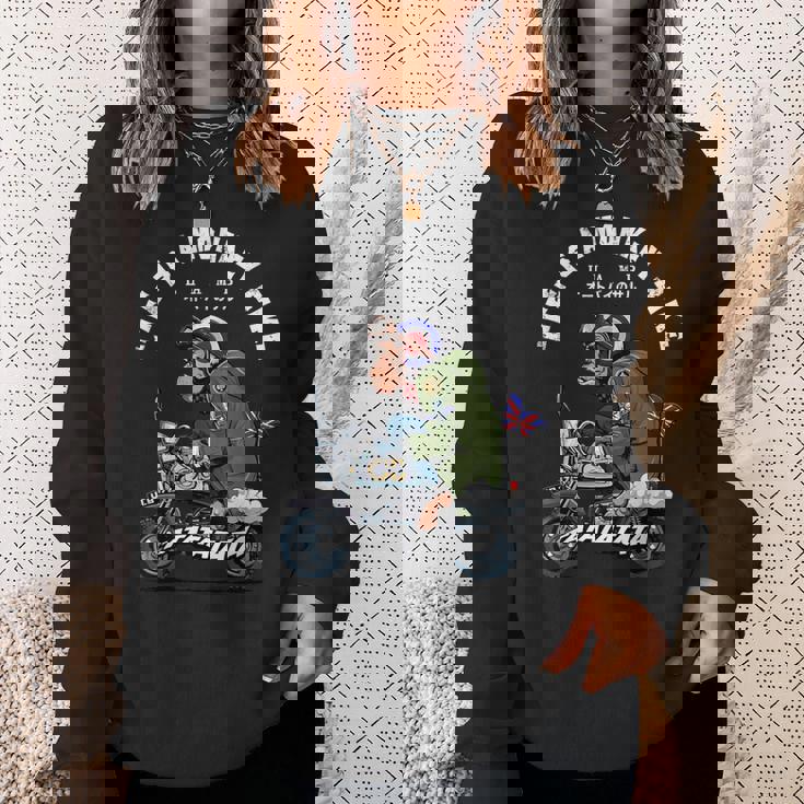 Life Is A Monkey Bike クラシック ブリットモッド スウェットシャツ 彼女への贈り物