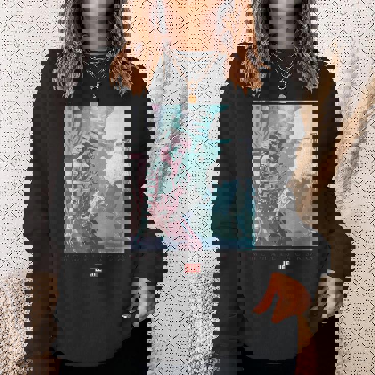 Life Picture Collection _ マイケル ジャクソン1 長袖tシャツ スウェットシャツ 彼女への贈り物