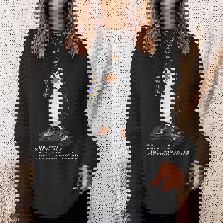 Linux Tux Penguinudo Rm Rf Pc Nerd Computer Freak Hacker スウェットシャツ 彼女への贈り物