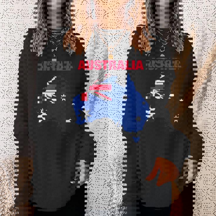 I Love Australia Enjoy Wear Australia Flag Graphic Cool スウェットシャツ 彼女への贈り物