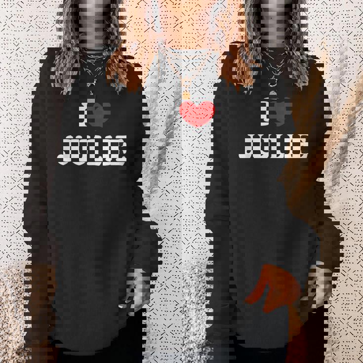 I Love Julie 私は愛する Julie スウェットシャツ 彼女への贈り物
