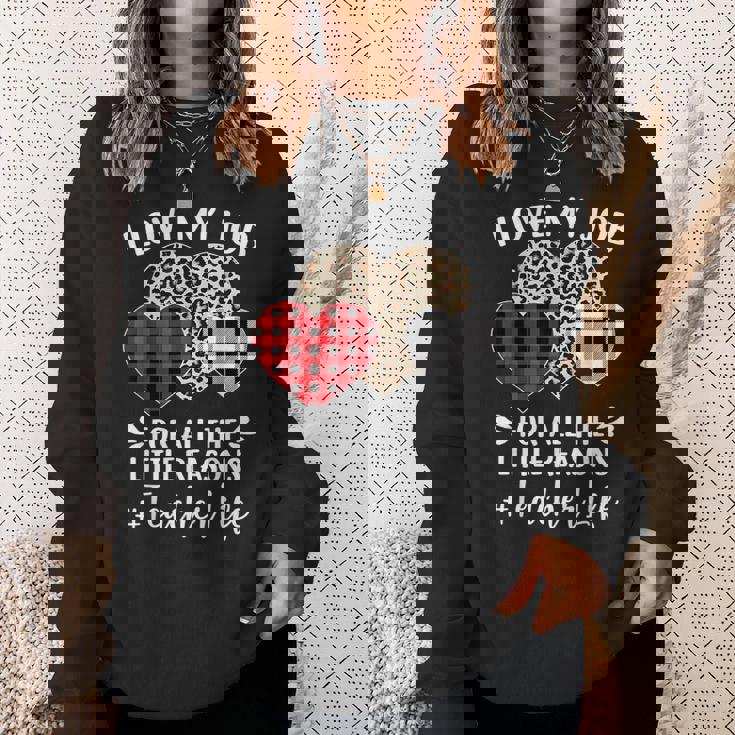 I Love My Job For All The Little Reasons バレンタインハート スウェットシャツ 彼女への贈り物