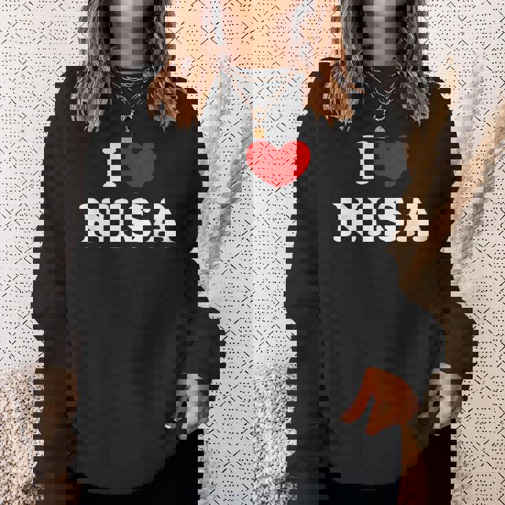 I Love Nisa 私は愛する Nisa スウェットシャツ 彼女への贈り物