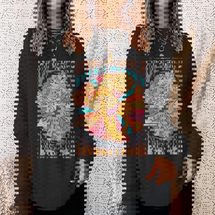 Love Peace ヒッピーコスチューム 60年代 70年代 フラワーフェスティバル衣装 スウェットシャツ 彼女への贈り物