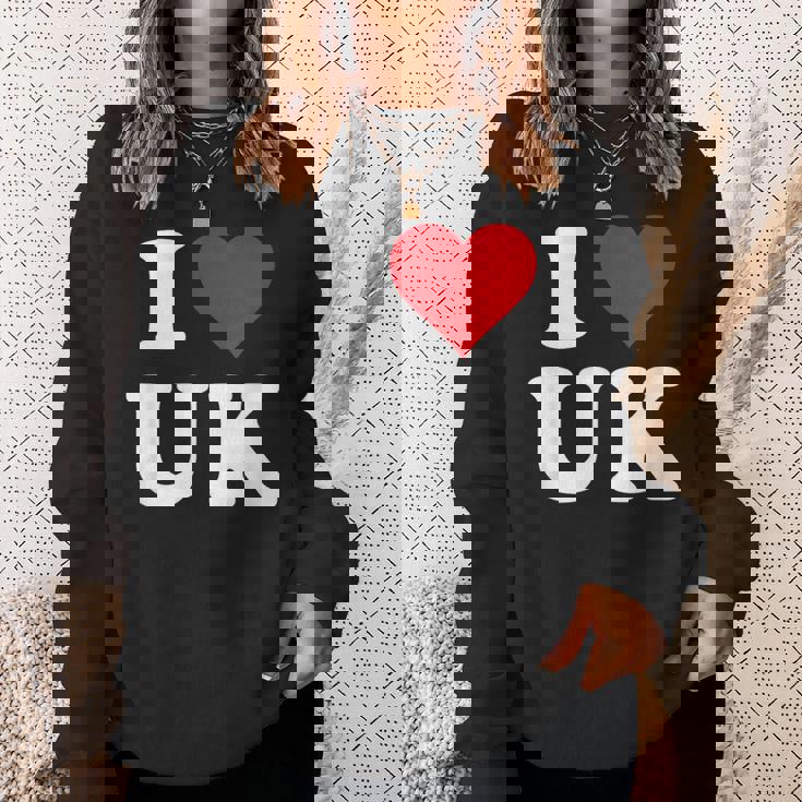I Love Uk Initials I Heart UK First Last Name U K スウェットシャツ 彼女への贈り物