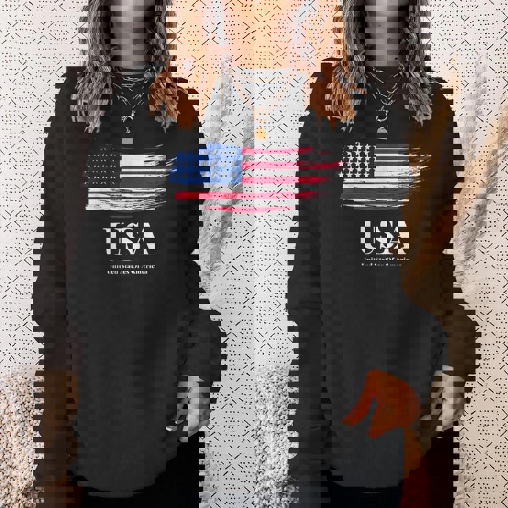 I Love Usa Cool Unitedtates Of America FlagUsa スウェットシャツ 彼女への贈り物