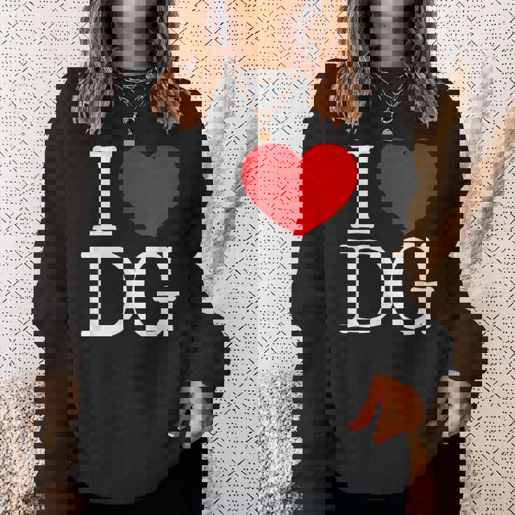 I Love ハート Dg スウェットシャツ 彼女への贈り物