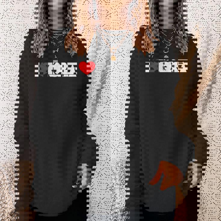 I Love ハート Korea スウェットシャツ 彼女への贈り物