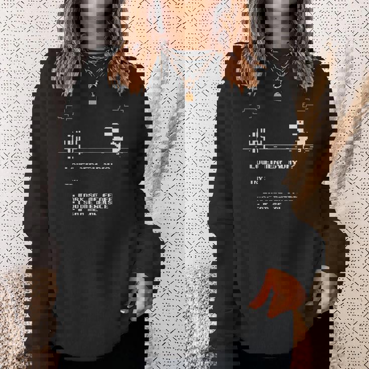 Low Energy Day恐竜サボテンピクセル スウェットシャツ 彼女への贈り物