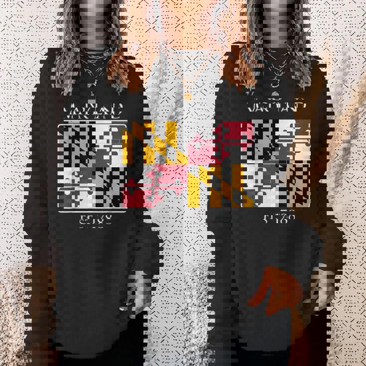Maryland Flag 7Th Ustate 1788 Maryland Native スウェットシャツ 彼女への贈り物