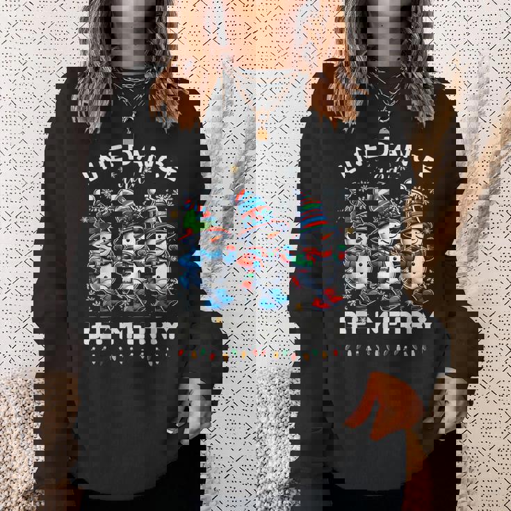 Be Merrynowman Line Dance クリスマス 面白い ホリデーダンス スウェットシャツ 彼女への贈り物