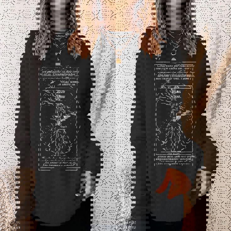 Metal I Death Metal I Heavy Metalitruvian Man Guitar スウェットシャツ 彼女への贈り物