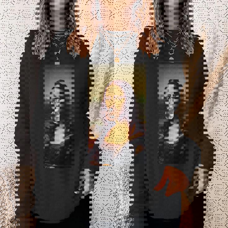 Mona Lisa チューインガム レオナルド・ダ・ヴィンチ ジョコンダ イタリアアート スウェットシャツ 彼女への贈り物