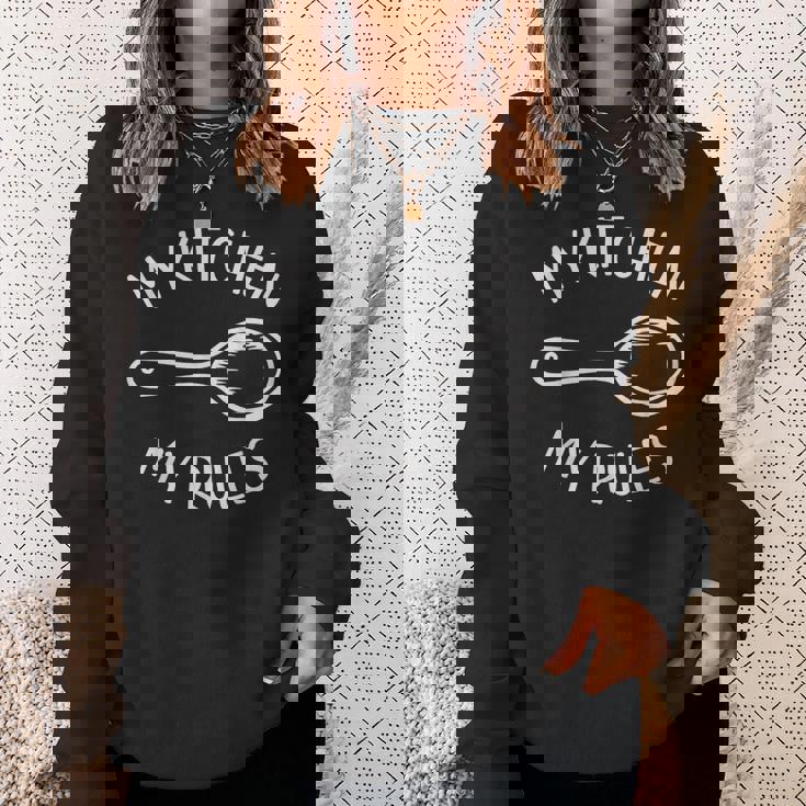 My Kitchen My Rules Foodie Chef Cookギフト メンズ レディース キッズ スウェットシャツ 彼女への贈り物