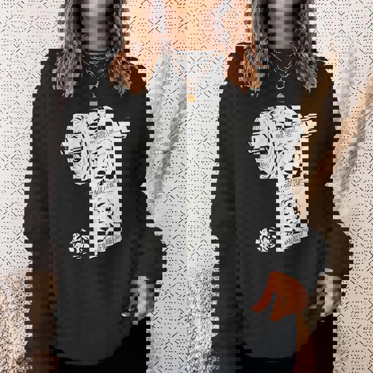 No More Bullshit アンチトランプ大統領選挙トイレットペーパー スウェットシャツ 彼女への贈り物