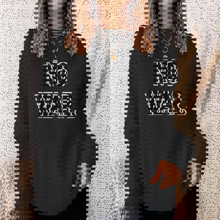 No War【戦争は いらない】反戦 スウェットシャツ 彼女への贈り物