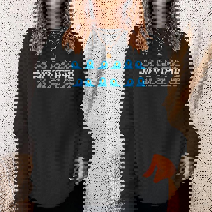 Party Or Die Party Parrot キュート オタク クール アート ギフト スウェットシャツ 彼女への贈り物